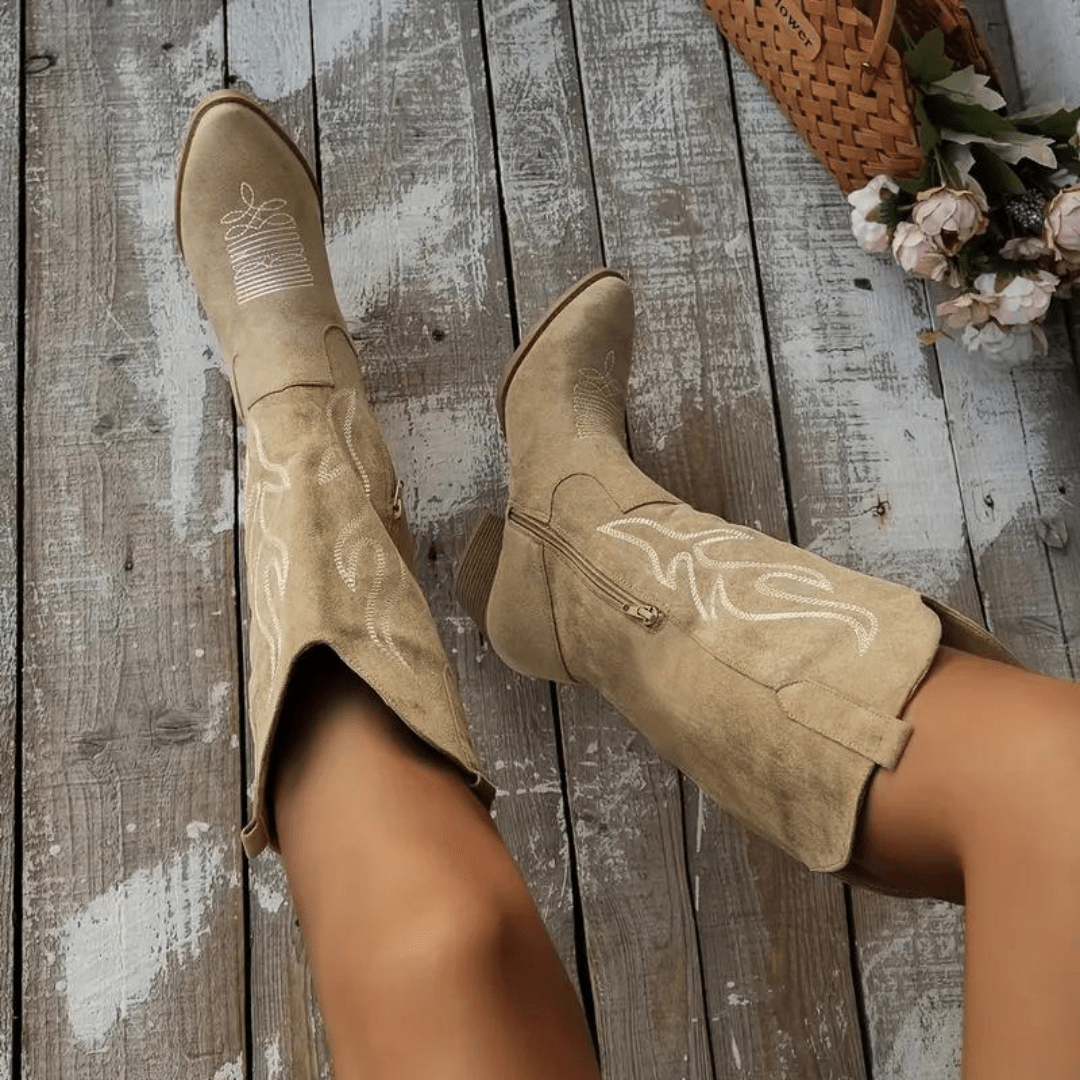 Bottes Femme Western Élégantes et Confortables - PanierRoyale