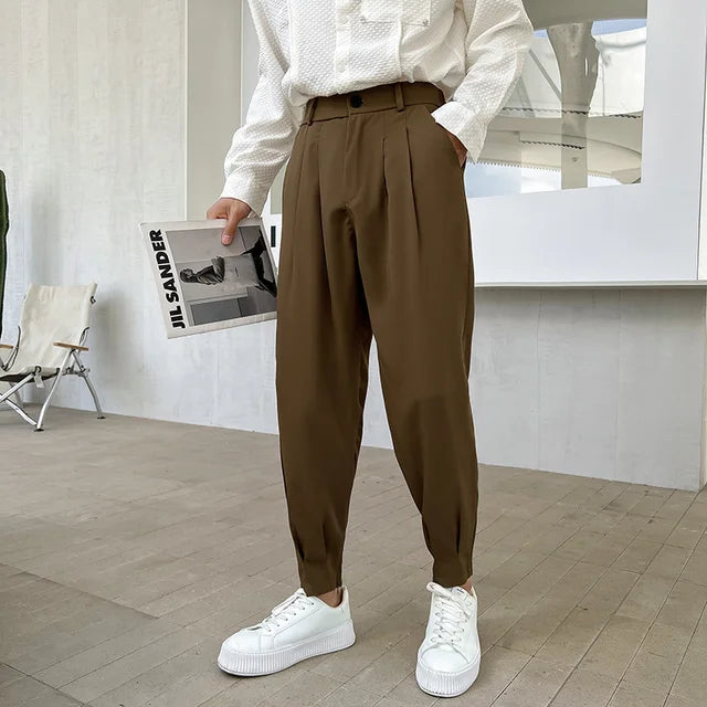 Pantalon Homme Élégant Taille Étroite - BerlinGlamour