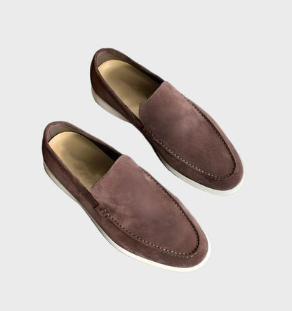Mocassins Homme Cuir Italien Brun Classique