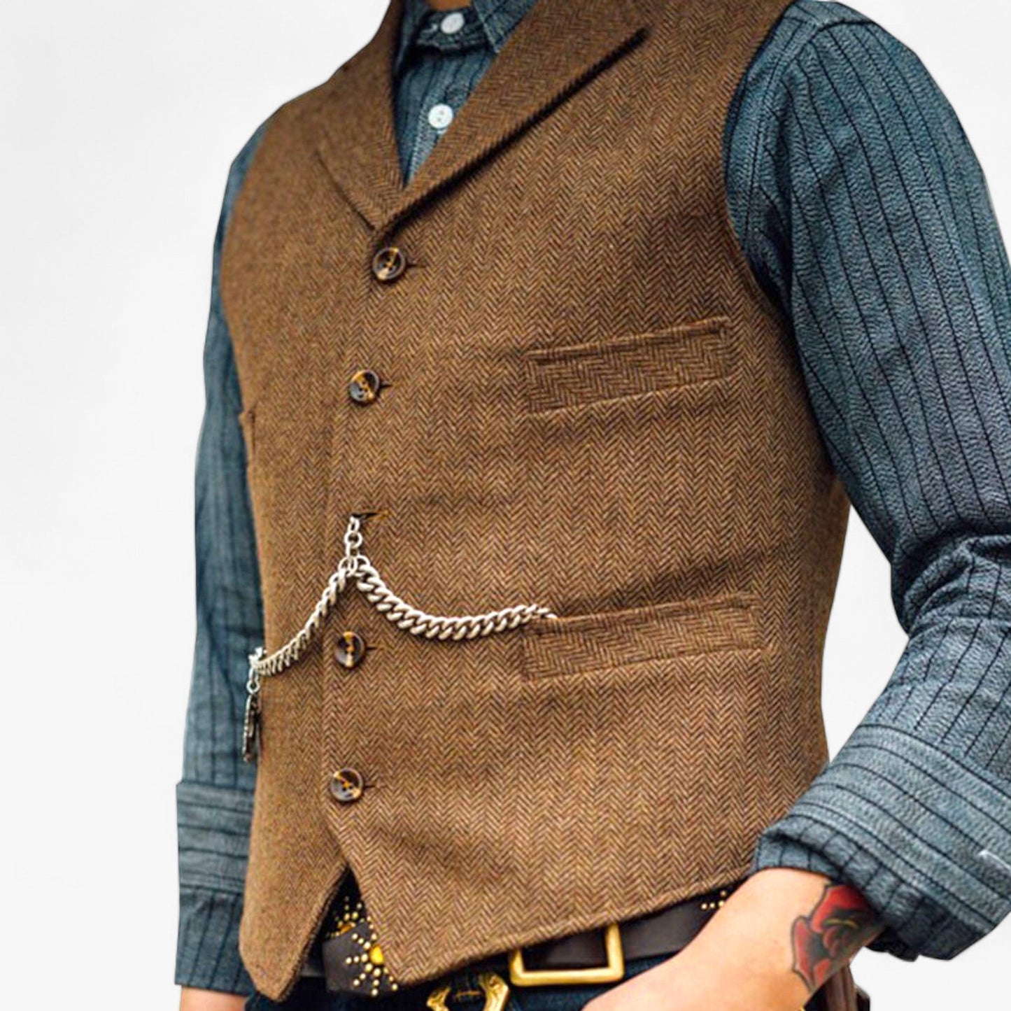 Gilet Classique Femme Élégant avec Poches