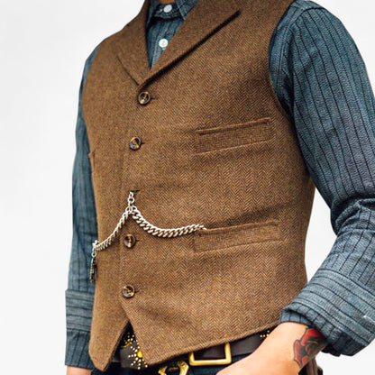 Gilet Classique Femme Élégant avec Poches