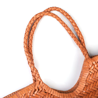 Sac à main en cuir tressé rustique et élégant
