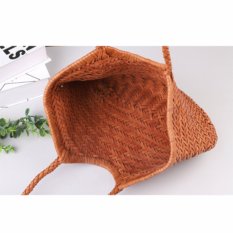 Sac à main en cuir tressé rustique et élégant
