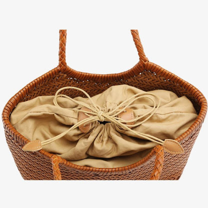 Sac à main en cuir tressé rustique et élégant