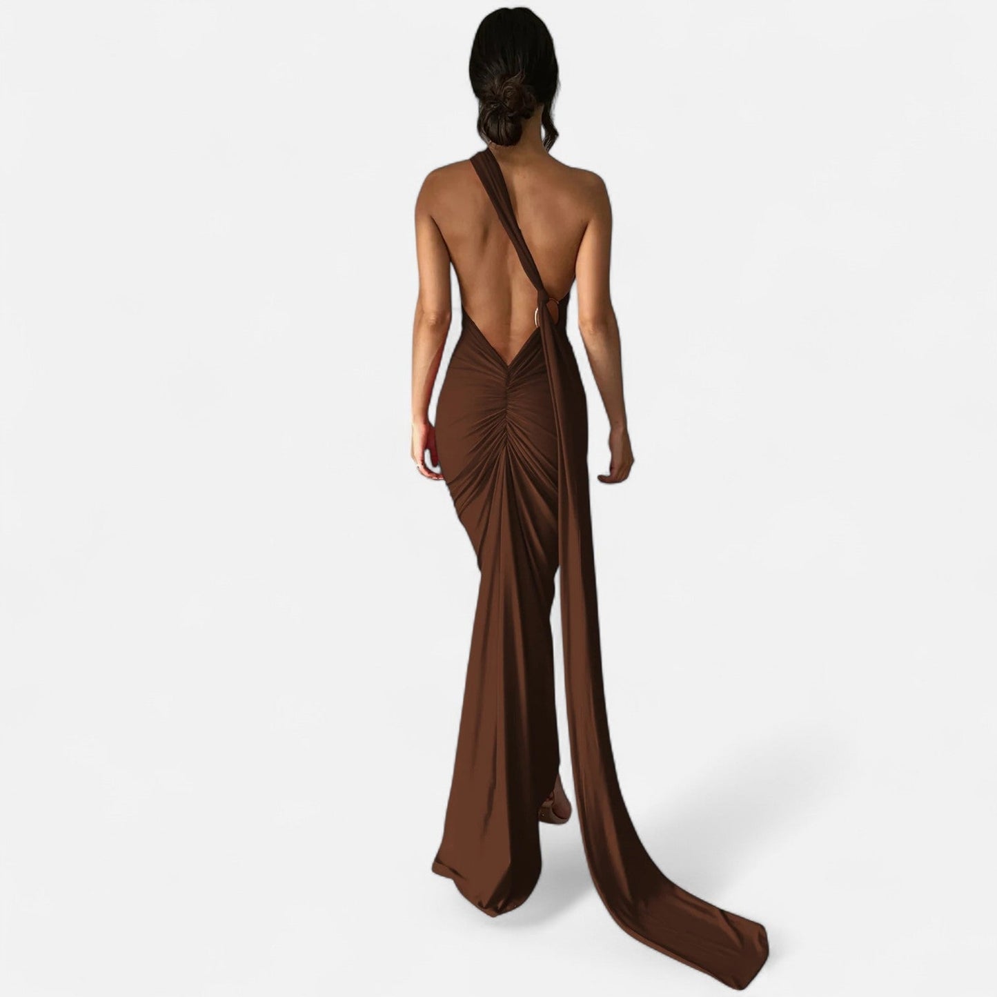 Robe femme maxi épaule dénudée tendance été
