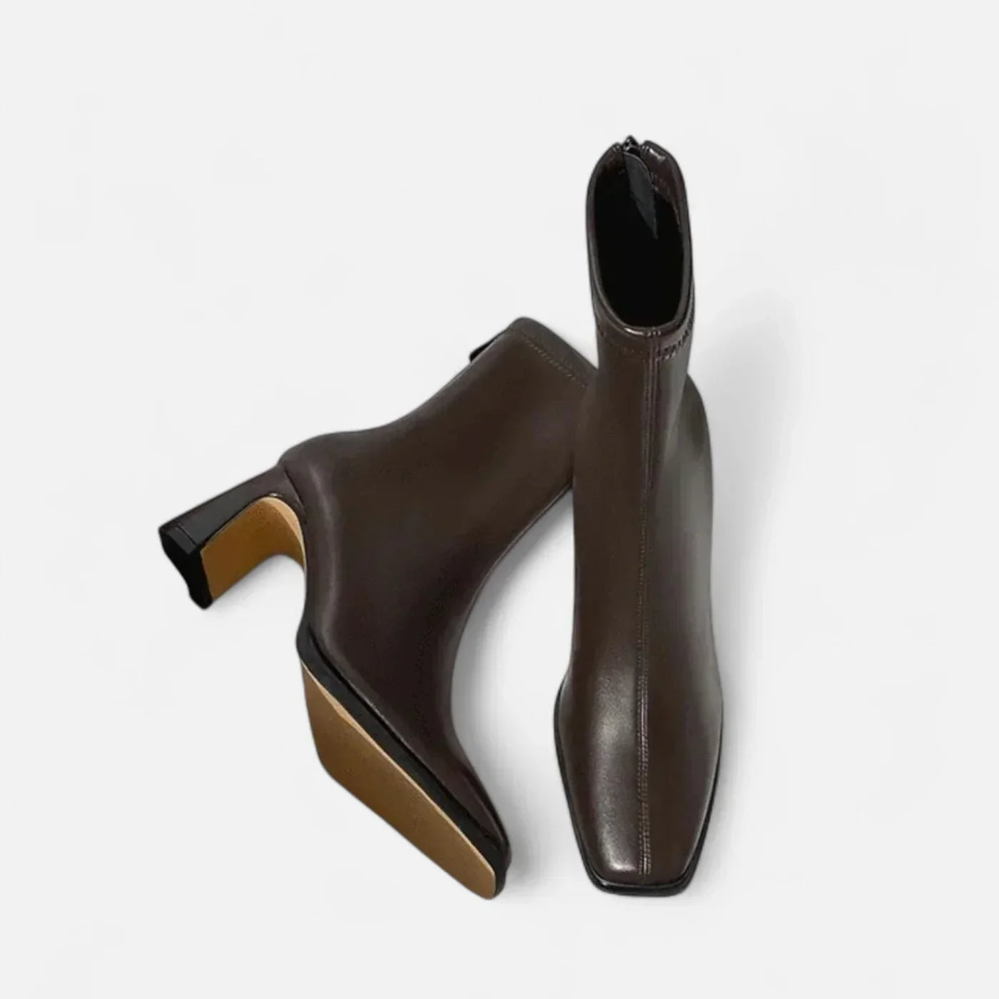 Bottines Femme Hiver Chaude avec Doublure Fourrée et Talon Épais - PanierRoyale