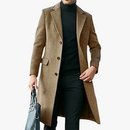 Manteau Homme Noir Élégant pour Hiver
