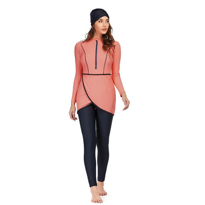 Robe Ensemble 3 Pièces Col Rond Manches Longues Féminin