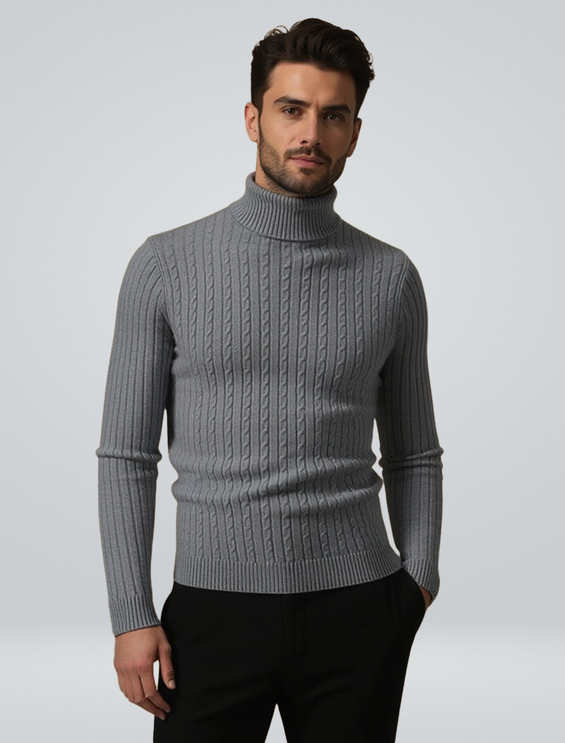 Pull Col Roulé Élégant pour Homme - BerlinGlamour