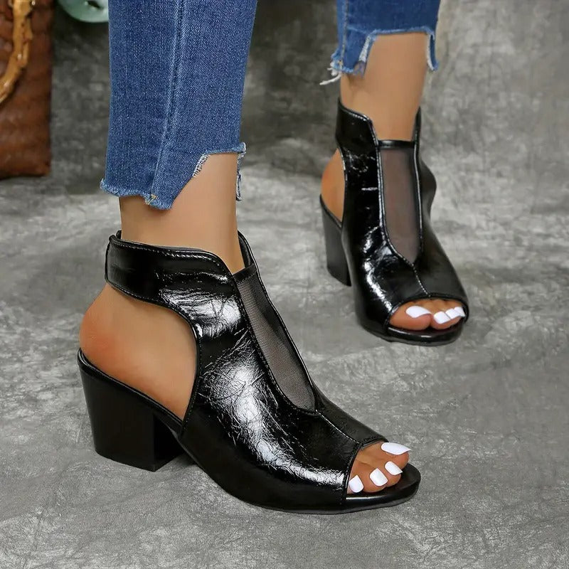 Sandales Femme Talon Compensé Bout Ouvert