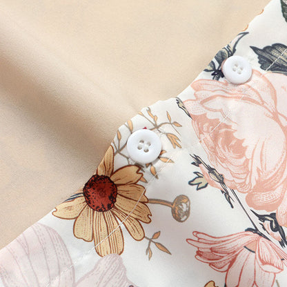 Chemise Homme Courte Manche imprimée Fleur de Printemps
