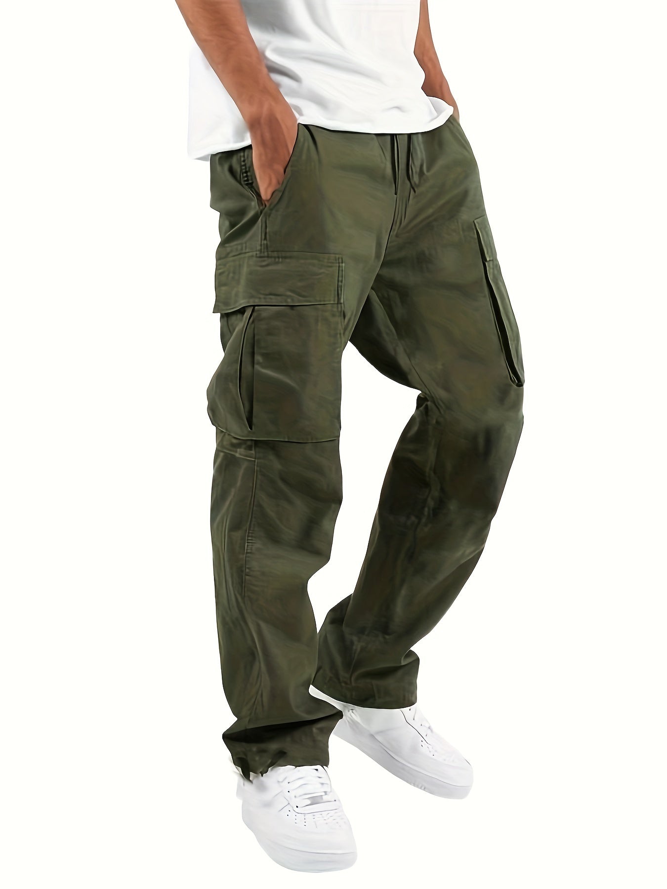Pantalon Homme Cargo en Coton Respirant et Confortable