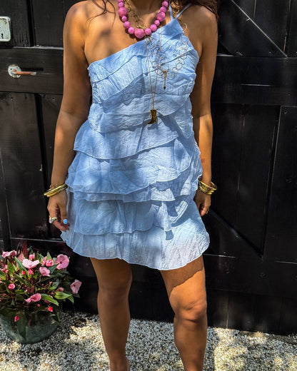 Robe mini Femme Volants Coupe Fluide Style Estival