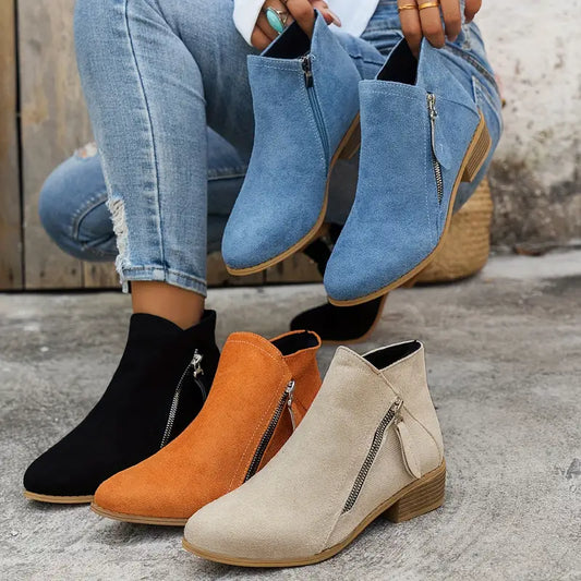 Bottes Femmes à Lacets Latéraux pour Tous les Jours - PanierRoyale