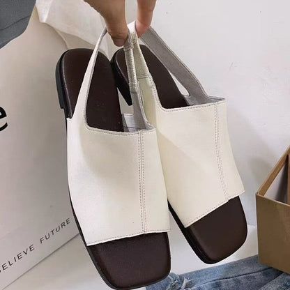 Sandales Femme Talon Bas Confortable Ouvertes Classiques