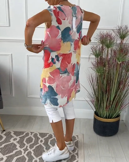 Robe Femme Fluide Imprimée Coupe Décontractée Estivale