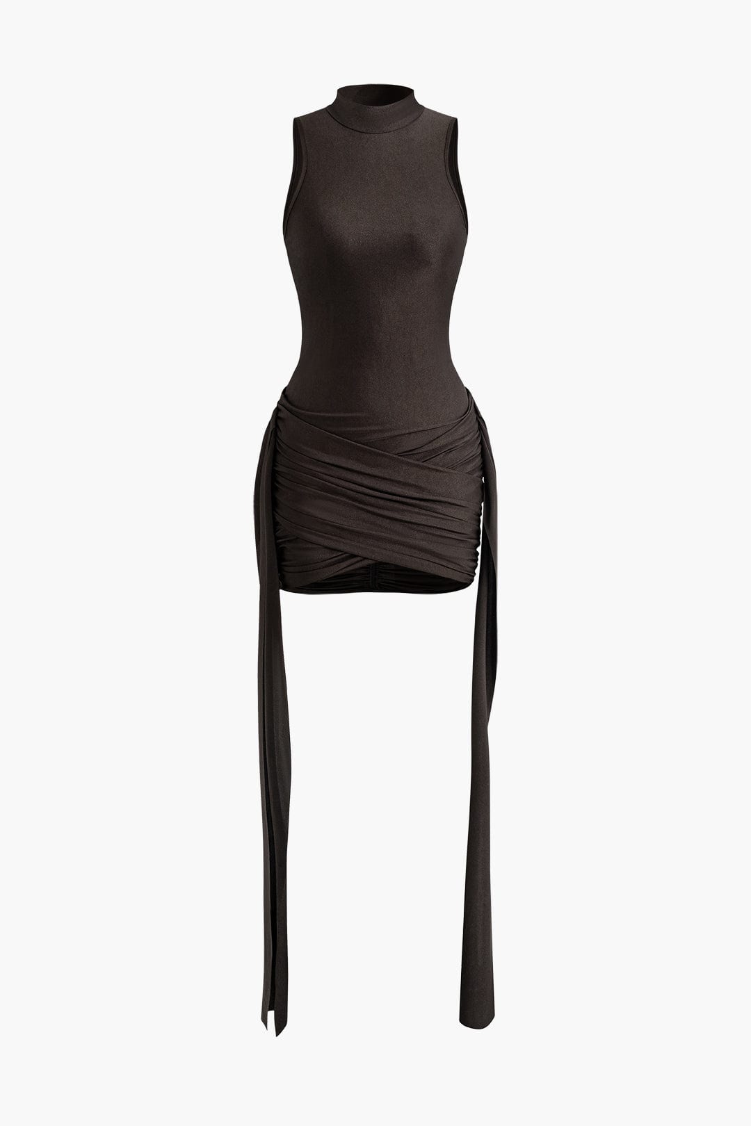 Robe Moulante Col Montant Élégante Noir Femme - BerlinGlamour