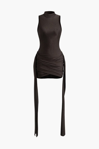 Robe Moulante Col Montant Élégante Noir Femme - BerlinGlamour