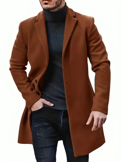 Manteau Homme Élégant et Chauffant en Hiver