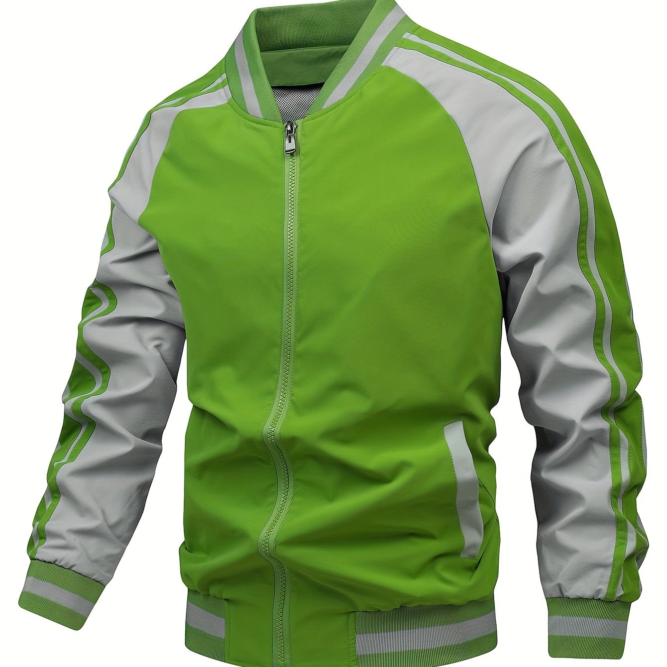 Veste de Running Homme Blanc et Vert Foncé