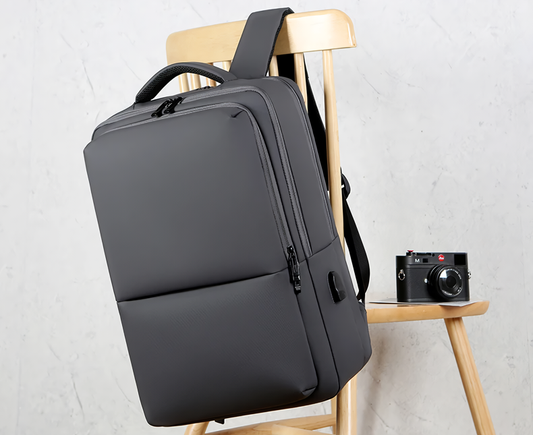 Sac à dos Ordinateur 15,6 USB Noir et Résistant - PanierRoyale