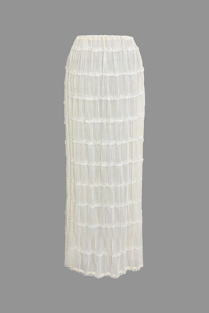 Robe de soirée deux pièces plissée élégante