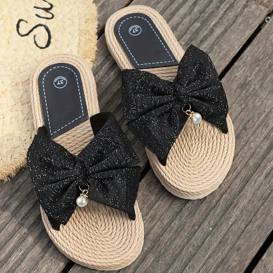 Sandales Espadrilles Femmes à Ornements Perlés - PanierRoyale
