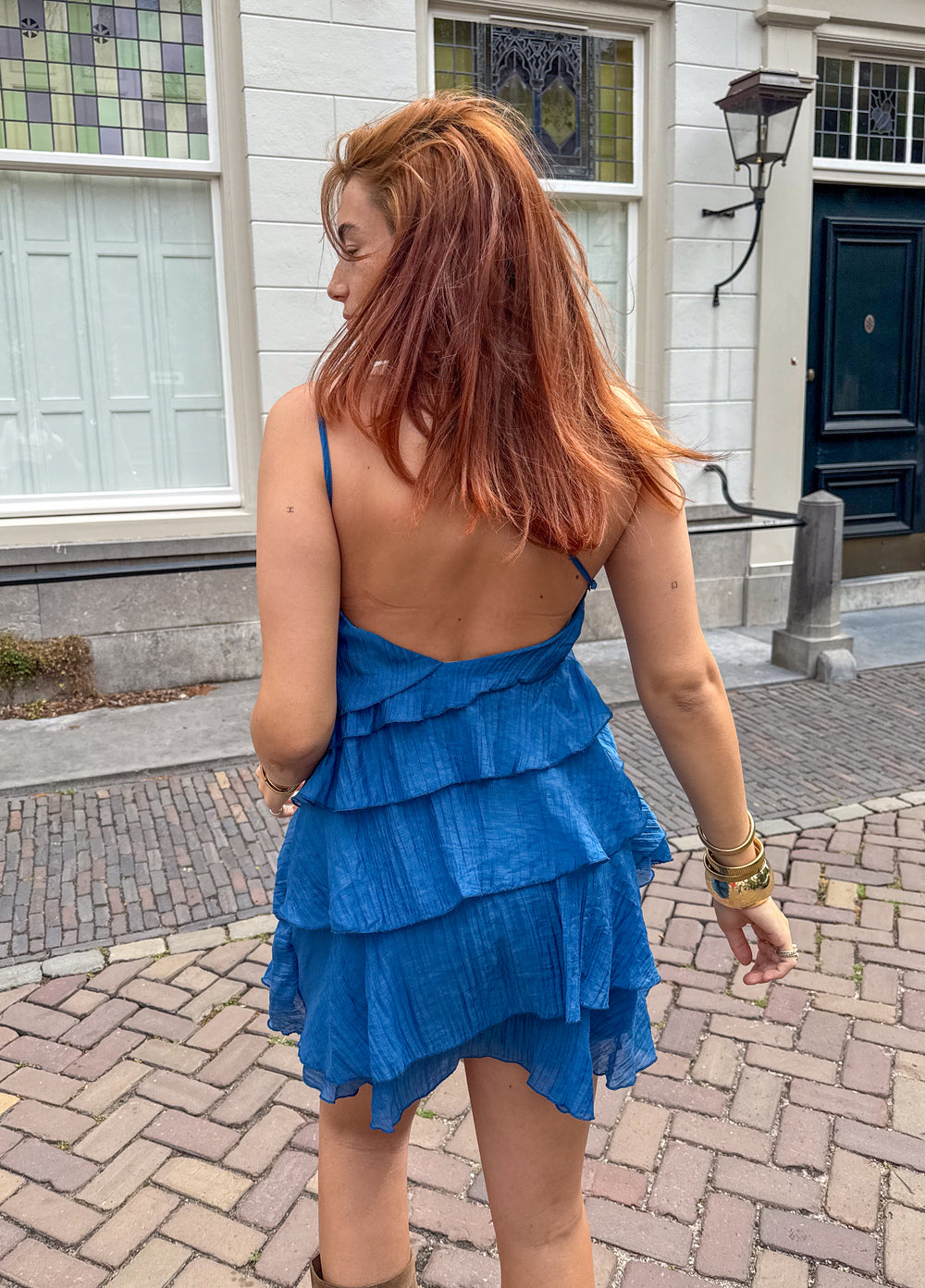 Robe mini Femme Volants Coupe Fluide Style Estival