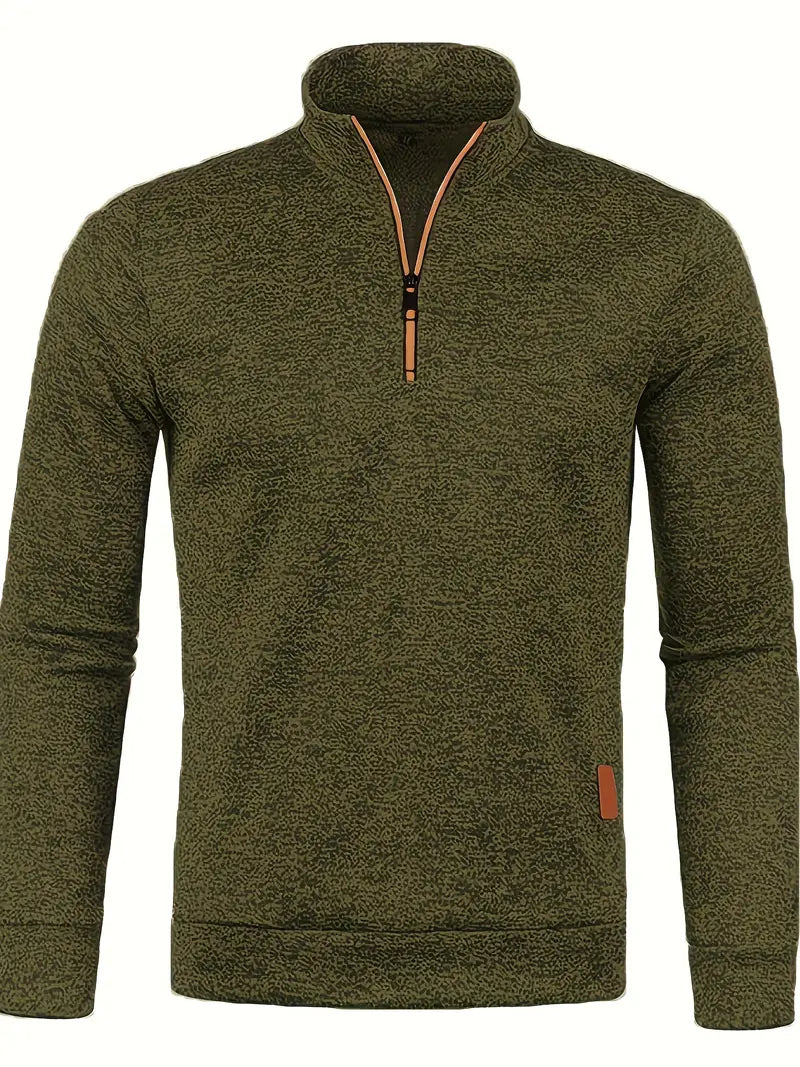 Pull à Manches Longues et Fermeture Éclair Doux