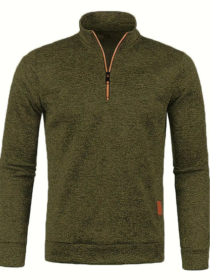 Pull à Manches Longues et Fermeture Éclair Doux