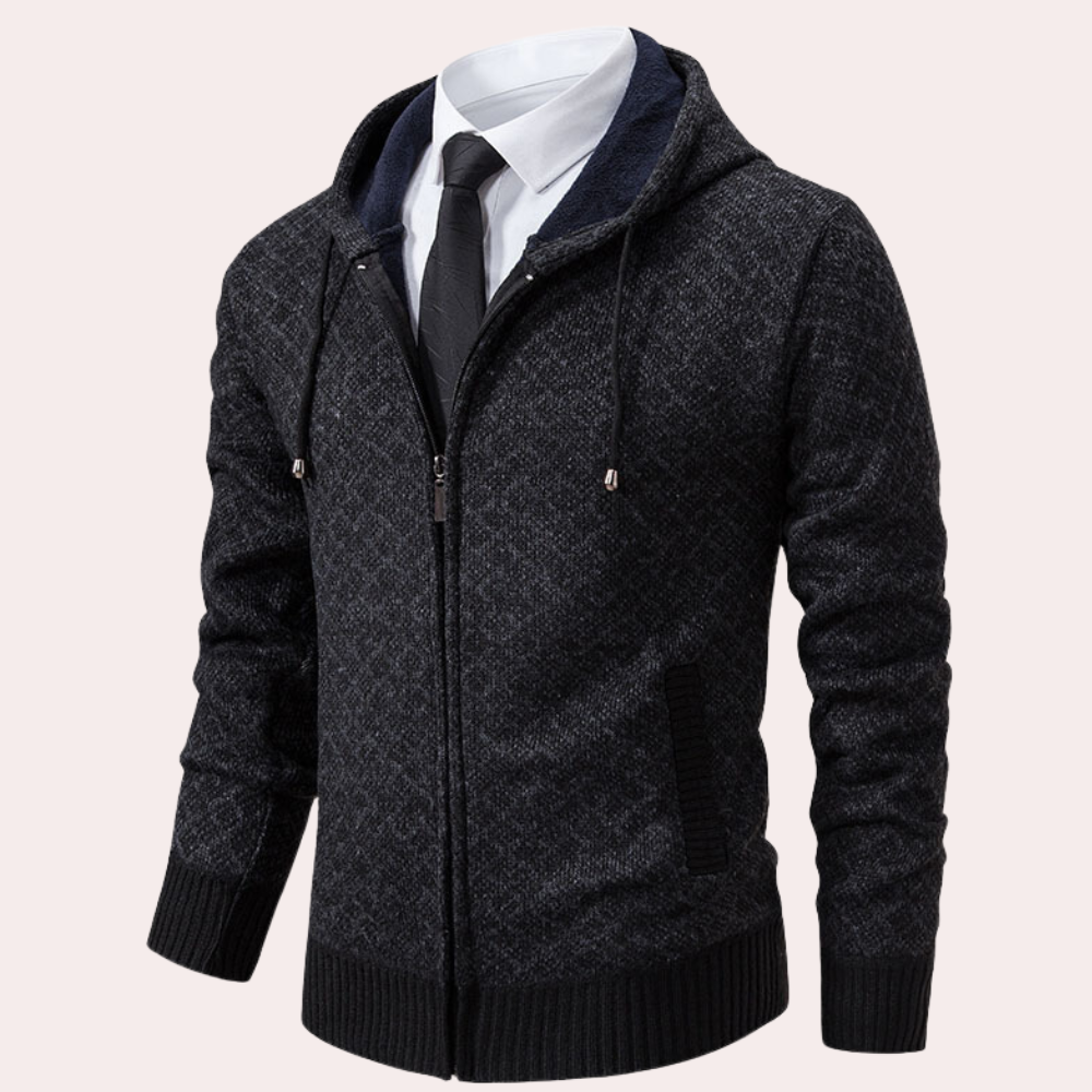 KEKOA - Cardigan à Capuche Tricoté Moderne pour Hommes