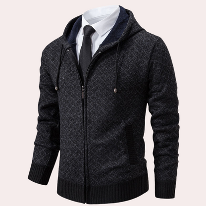 KEKOA - Cardigan à Capuche Tricoté Moderne pour Hommes