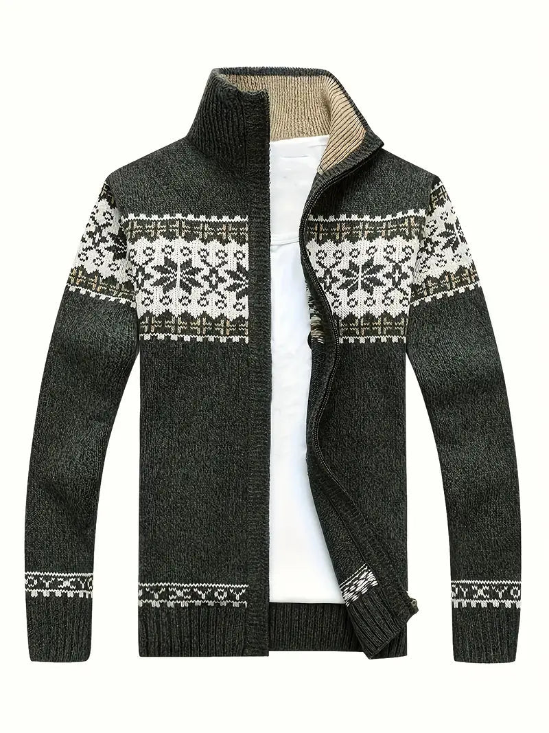 Cardigan Homme Élégant Manches Longues