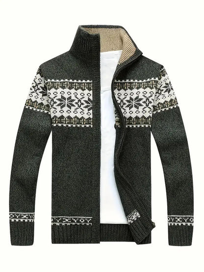 Cardigan Homme Élégant Manches Longues
