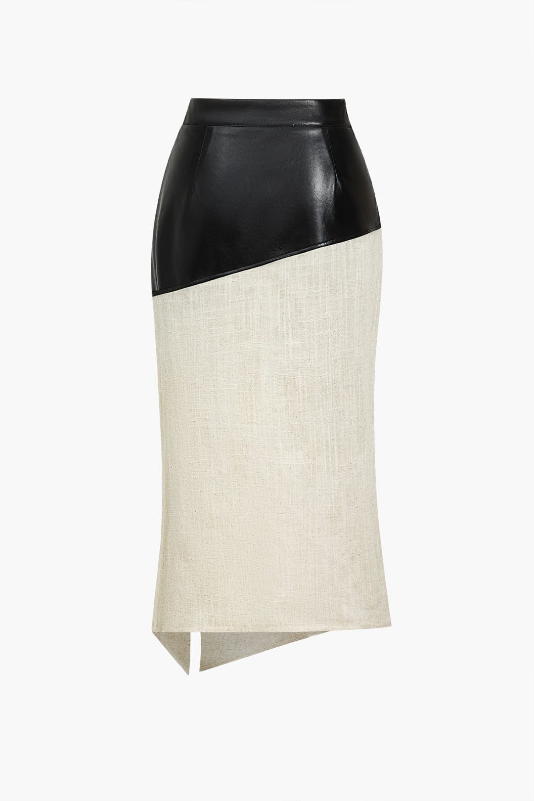 Jupe Mi-Longue en Cuir Imitation Élégante