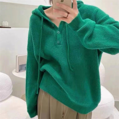 Pull Capuche Femme Grande Taille Tricot Doux
