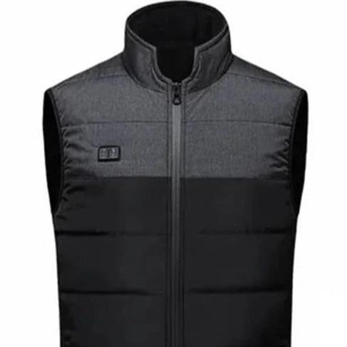 Gilet chauffant imperméable à fermeture éclair