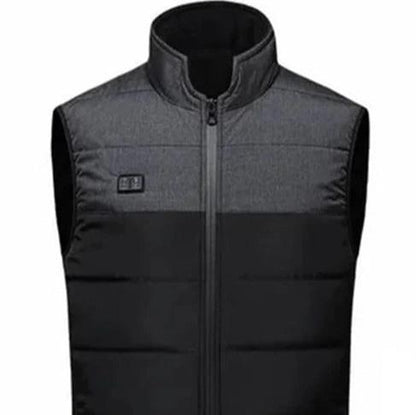 Gilet chauffant imperméable à fermeture éclair