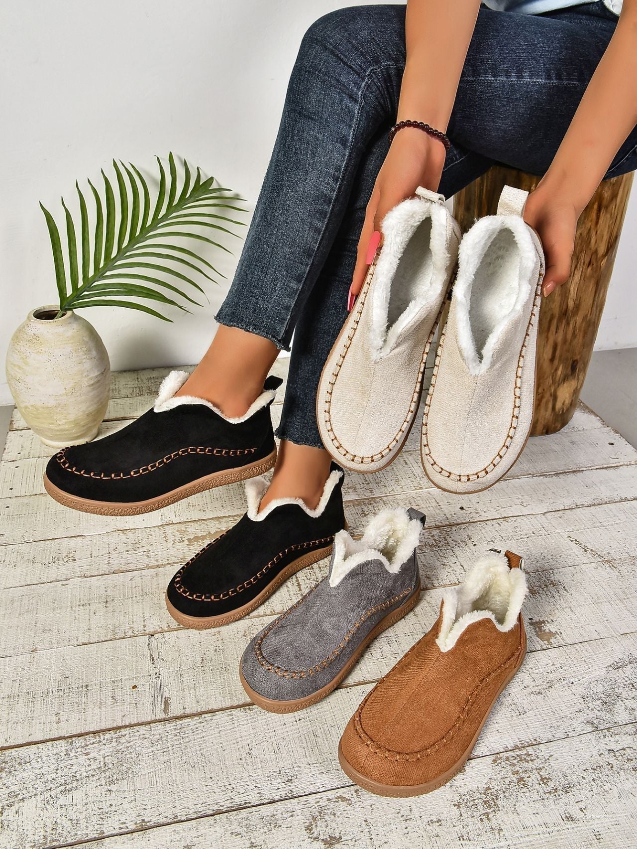 Chaussons Femmes Peluche Chauds et Confortables - PanierRoyale