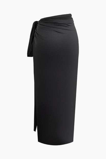 Robe de Soirée Élegant Manche Asymétrique Longue