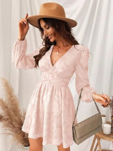 Robe Courte Été pour Femme Col V Décolleté - PanierRoyale