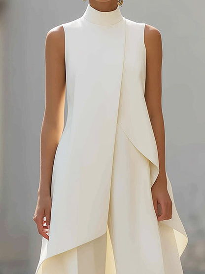 Combinaison Femme Col Montant Coupe Asymétrique
