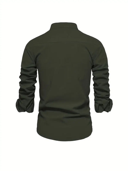 Chemise Homme Coton Décontracté à Boutons