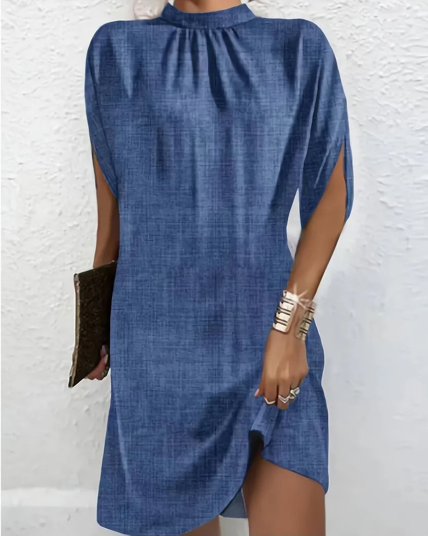 Robe Été Légère pour Femme, Plissée avec Imprimé Floral et Décolleté Profond