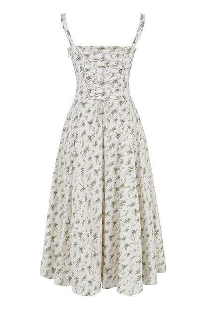 Robe Midi Taille Étroite Rose Pâle