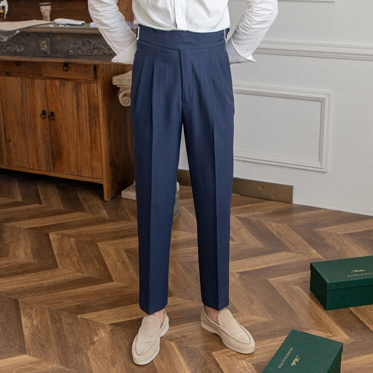 Pantalon Homme Chic Slim avec Ceinture Élastique pour Mariage - PanierRoyale