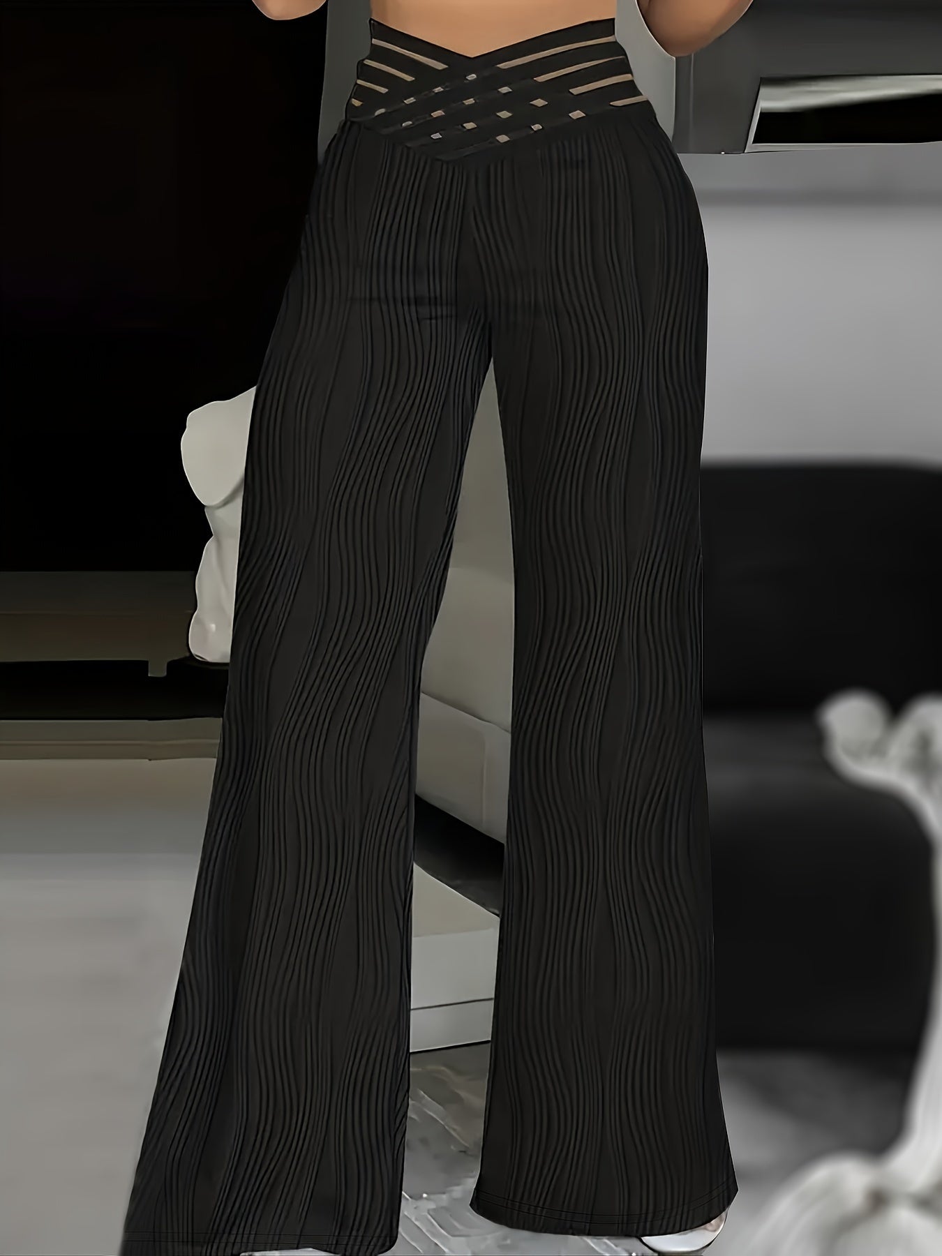 Pantalon femme taille haute confort et élégant