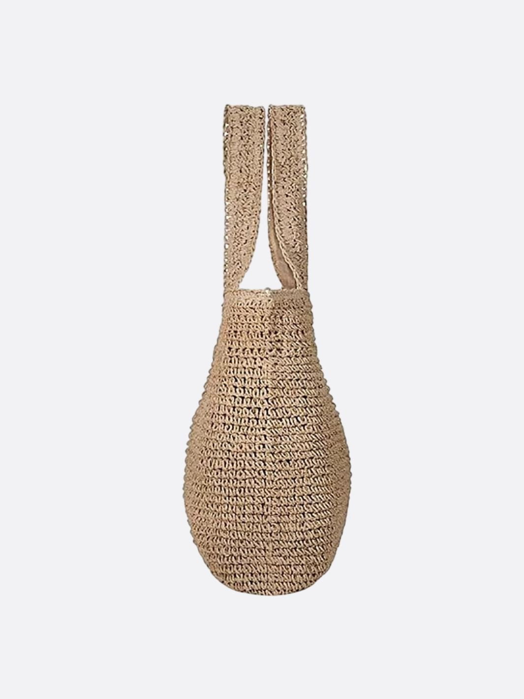 Sac Grande Paille Tressée à Bretelles Réglables