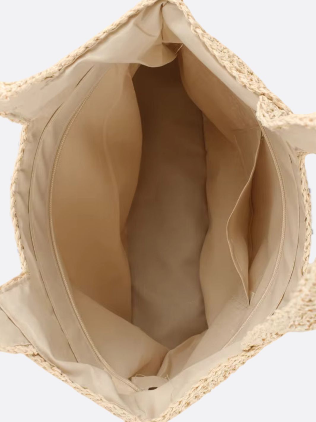 Sac Grande Paille Tressée à Bretelles Réglables