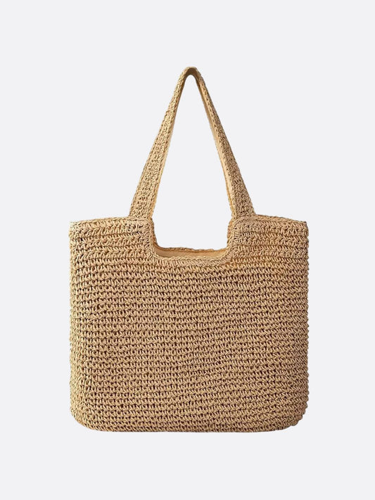 Sac Grande Paille Tressée à Bretelles Réglables - BerlinGlamour